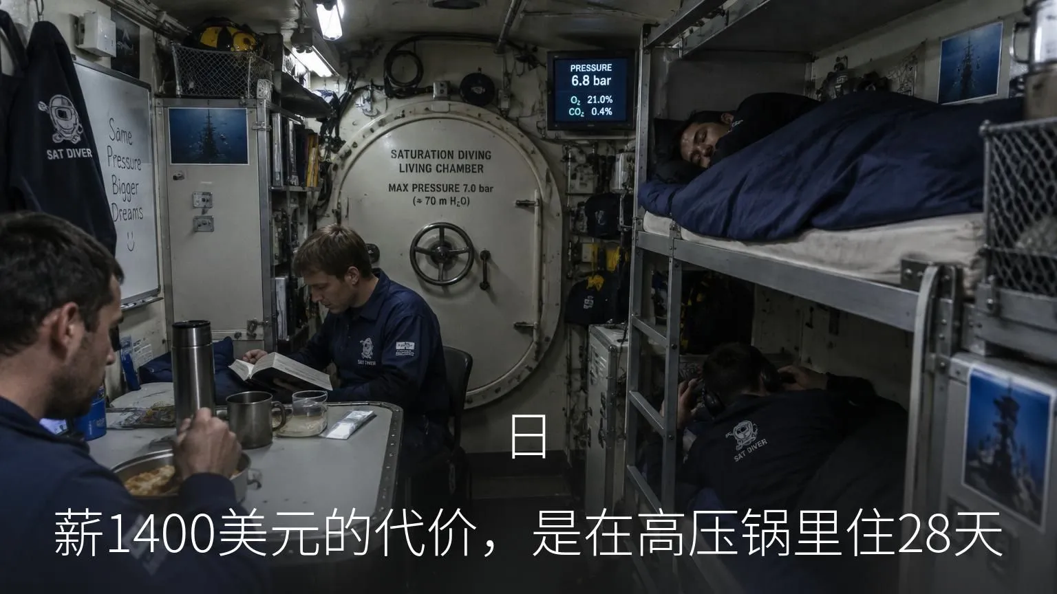 日薪1400美元的代价,是在高压锅里住28天