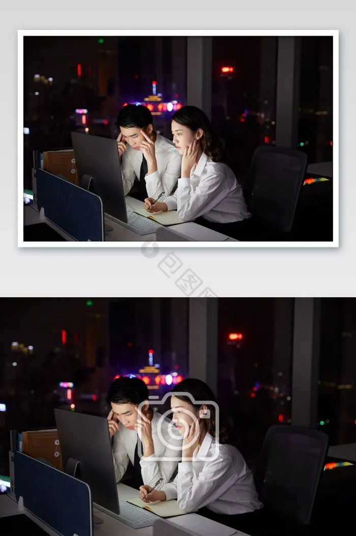 一个人在深夜面对艰难抉择的画面