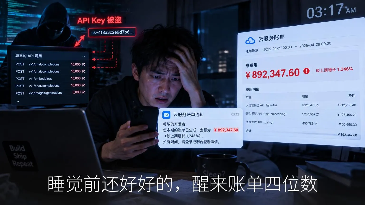 睡觉前还好好的,醒来账单四位数