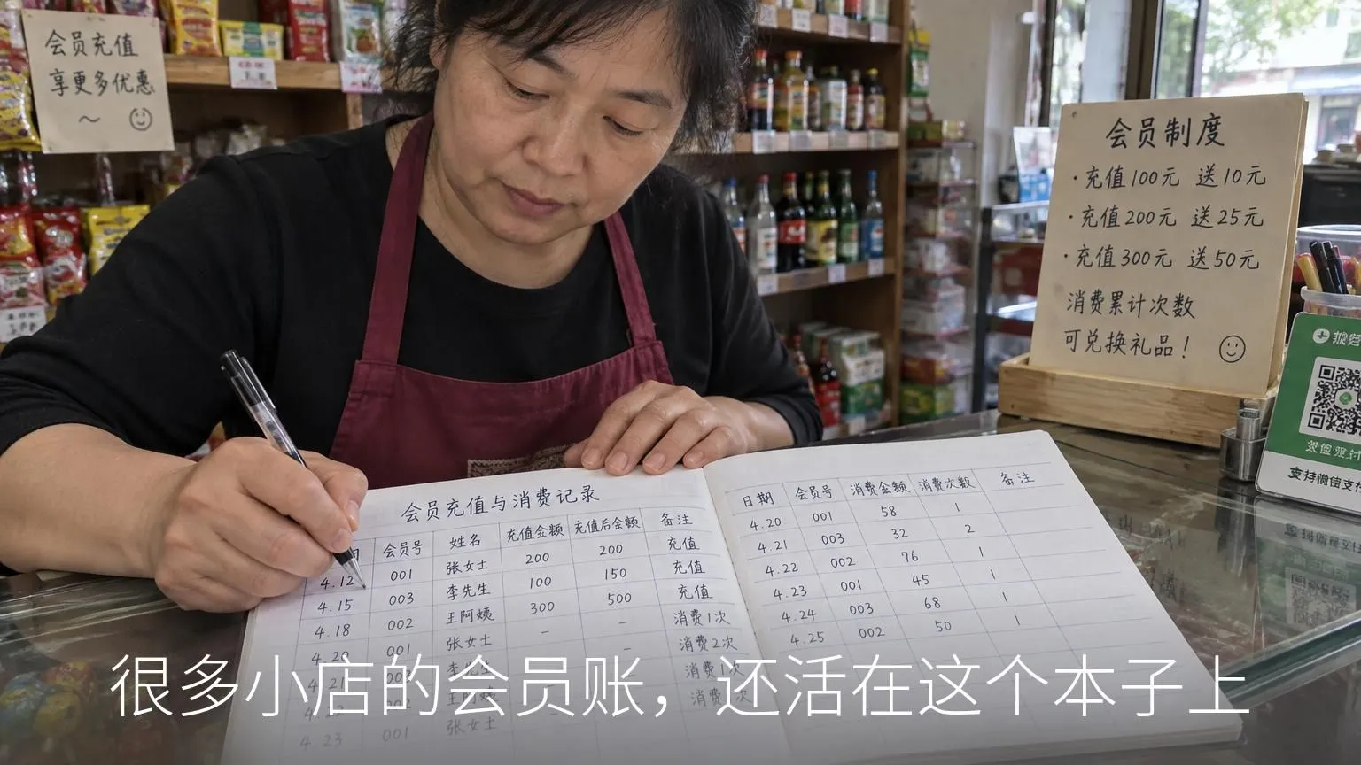 小店会员账还在用本子记?这个本机免费会员管理系统无需联网,储值计次、收银记账一步到位-智慧商城