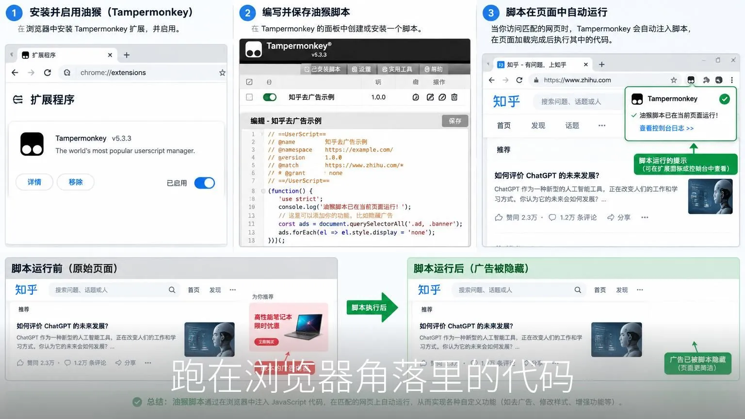 跑在浏览器角落里的代码